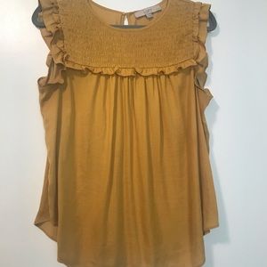Loft Satin Mustard Blouse